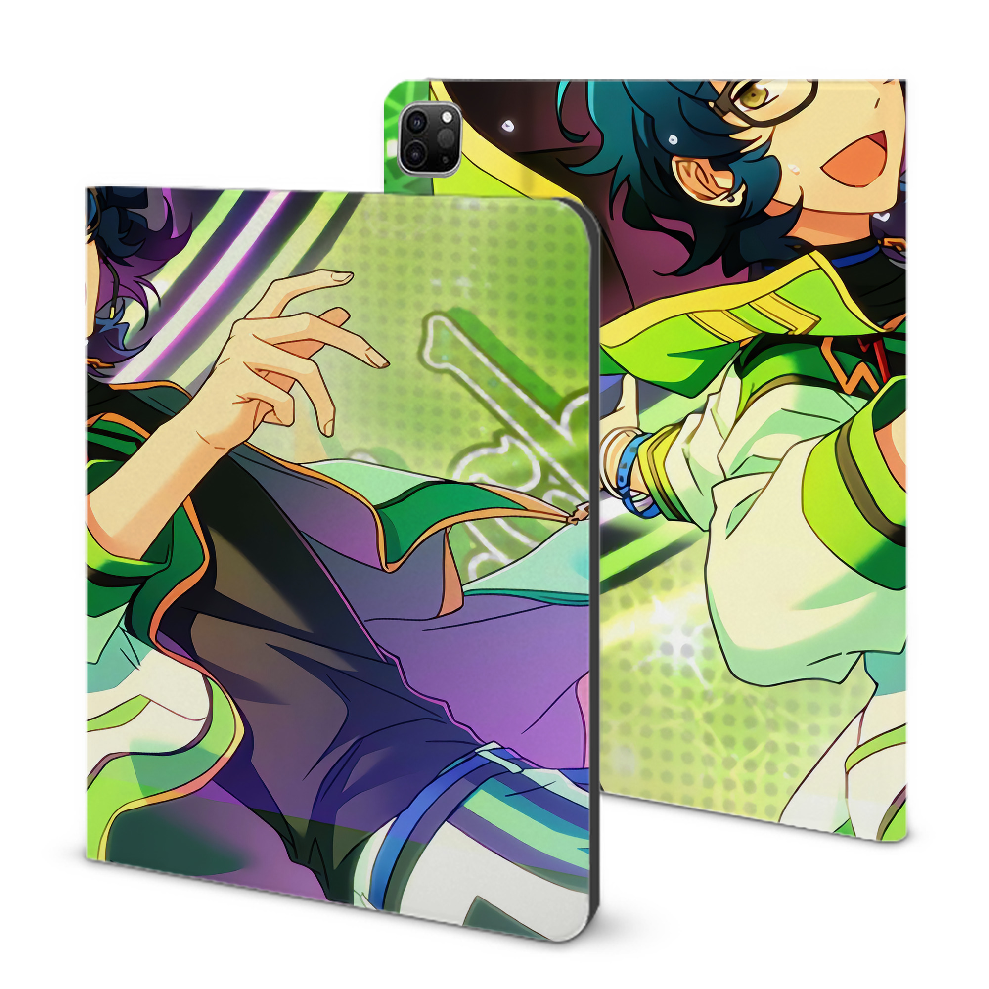 （画像用） あんさんぶるスターズ! Ensemble Stars IPad ケース ブック型 PUレザー TPU 耐衝撃 軽量 薄型 ペン収納なし 全面保護 IPad 各モデル対応